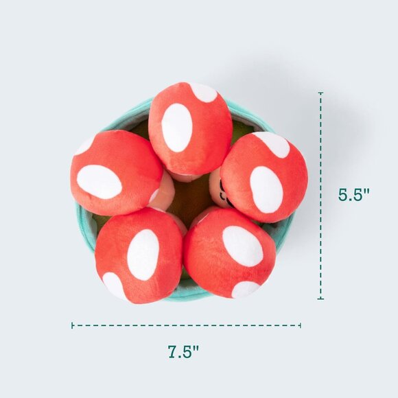 Mushroom Plushies with Carrying Basket Squishy Friends for Emotional Support - Picture 6 of 7